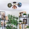 Koyoto lampa sufitowa, kula świetlna złoty, czarny, 3-punktowe