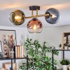 Koyoto lampa sufitowa, kula świetlna złoty, czarny, 3-punktowe