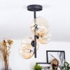 Chehalis lampa sufitowa, kula świetlna 33 cm bursztynowy, przezroczysty, 4-punktowe