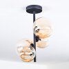 Chehalis lampa sufitowa, kula świetlna 33 cm bursztynowy, przezroczysty, 4-punktowe