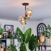 Chehalis lampa sufitowa, kula świetlna 33 cm bursztynowy, przezroczysty, 4-punktowe