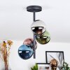 Chehalis lampa sufitowa, kula świetlna 27 cm niebeieski, chrom, zielony, miedziany, przydymiony, 4-punktowe