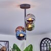 Chehalis lampa sufitowa, kula świetlna 27 cm niebeieski, chrom, zielony, miedziany, przydymiony, 4-punktowe