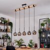 Ripoll lampa wisząca, kula świetlna, lampa wisząca kolory naturalne, czarny, 5-punktowe