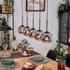 Ripoll lampa wisząca, kula świetlna, lampa wisząca kolory naturalne, czarny, 5-punktowe