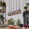 Ripoll lampa wisząca, kula świetlna, lampa wisząca kolory naturalne, czarny, 5-punktowe