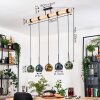 Ripoll lampa wisząca, kula świetlna, lampa wisząca kolory naturalne, czarny, 5-punktowe