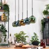 Ripoll lampa wisząca, kula świetlna, lampa wisząca kolory naturalne, czarny, 5-punktowe