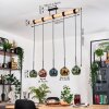 Ripoll lampa wisząca, kula świetlna, lampa wisząca kolory naturalne, czarny, 5-punktowe