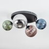Chehalis lampa sufitowa, kula świetlna niebeieski, zielony, miedziany, przydymiony, 4-punktowe