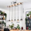 Ripoll lampa wisząca, kula świetlna, lampa wisząca kolory naturalne, czarny, 5-punktowe