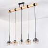 Ripoll lampa wisząca, kula świetlna, lampa wisząca kolory naturalne, czarny, 5-punktowe