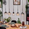 Ripoll lampa wisząca, kula świetlna, lampa wisząca kolory naturalne, czarny, 5-punktowe
