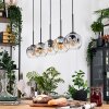 Ripoll lampa wisząca, kula świetlna, lampa wisząca kolory naturalne, czarny, 5-punktowe
