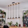 Ripoll lampa wisząca, kula świetlna, lampa wisząca kolory naturalne, czarny, 5-punktowe