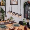 Ripoll lampa wisząca, kula świetlna, lampa wisząca kolory naturalne, czarny, 5-punktowe