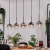 Ripoll lampa wisząca, kula świetlna, lampa wisząca kolory naturalne, czarny, 5-punktowe