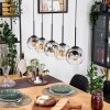 Ripoll lampa wisząca, kula świetlna, lampa wisząca kolory naturalne, czarny, 5-punktowe