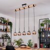 Ripoll lampa wisząca, kula świetlna, lampa wisząca kolory naturalne, czarny, 5-punktowe