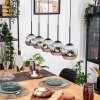 Ripoll lampa wisząca, kula świetlna, lampa wisząca kolory naturalne, czarny, 5-punktowe