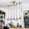 Ripoll lampa wisząca, kula świetlna, lampa wisząca kolory naturalne, czarny, 5-punktowe