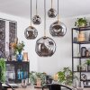 Ripoll lampa wisząca, kula świetlna, lampa wisząca złoty, czarny, 5-punktowe