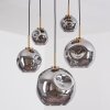 Ripoll lampa wisząca, kula świetlna, lampa wisząca złoty, czarny, 5-punktowe