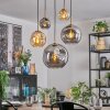 Ripoll lampa wisząca, kula świetlna, lampa wisząca złoty, czarny, 5-punktowe