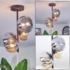 Chehalis lampa sufitowa, kula świetlna 33 cm bursztynowy, przezroczysty, przydymiony, 4-punktowe