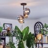 Chehalis lampa sufitowa, kula świetlna 33 cm bursztynowy, przezroczysty, przydymiony, 4-punktowe