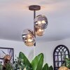 Chehalis lampa sufitowa, kula świetlna 33 cm bursztynowy, przezroczysty, przydymiony, 4-punktowe