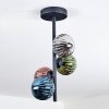 Chehalis lampa sufitowa, kula świetlna 27 cm niebeieski, chrom, zielony, miedziany, przydymiony, 4-punktowe