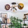 Koyoto lampa sufitowa, kula świetlna złoty, czarny, 3-punktowe