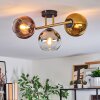 Koyoto lampa sufitowa, kula świetlna złoty, czarny, 3-punktowe