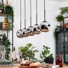 Ripoll lampa wisząca, kula świetlna, lampa wisząca kolory naturalne, czarny, 5-punktowe