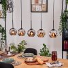 Ripoll lampa wisząca, kula świetlna, lampa wisząca kolory naturalne, czarny, 5-punktowe