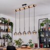 Ripoll lampa wisząca, kula świetlna, lampa wisząca kolory naturalne, czarny, 5-punktowe
