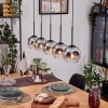 Ripoll lampa wisząca, kula świetlna, lampa wisząca kolory naturalne, czarny, 5-punktowe