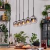 Ripoll lampa wisząca, kula świetlna, lampa wisząca kolory naturalne, czarny, 5-punktowe