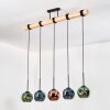 Ripoll lampa wisząca, kula świetlna, lampa wisząca kolory naturalne, czarny, 5-punktowe