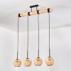 Basto lampa wisząca, lampa wisząca kolory naturalne, czarny, 4-punktowe