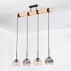 Koyoto lampa wisząca, kula świetlna, lampa wisząca kolory naturalne, czarny, 4-punktowe