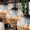 Koyoto lampa wisząca, kula świetlna, lampa wisząca kolory naturalne, czarny, 4-punktowe