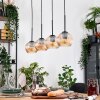 Koyoto lampa wisząca, kula świetlna, lampa wisząca kolory naturalne, czarny, 4-punktowe