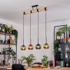 Koyoto lampa wisząca, kula świetlna, lampa wisząca kolory naturalne, czarny, 4-punktowe