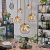 Ripoll lampa wisząca, kula świetlna, lampa wisząca złoty, czarny, 5-punktowe