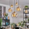 Ripoll lampa wisząca, kula świetlna, lampa wisząca złoty, czarny, 5-punktowe