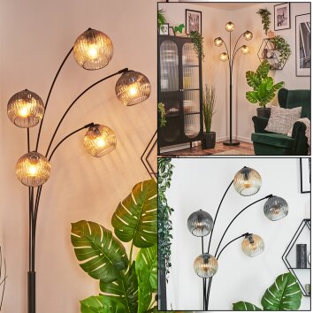 Ripoll kula świetlna, lampa stojąca bursztynowy, przezroczysty, przydymiony, 5-punktowe