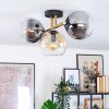 Koyoto lampa sufitowa, kula świetlna złoty, czarny, 3-punktowe
