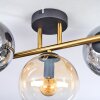 Koyoto lampa sufitowa, kula świetlna złoty, czarny, 3-punktowe